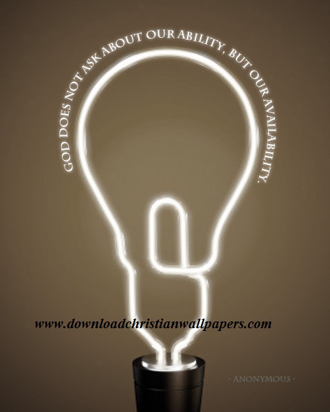 God aks for availability