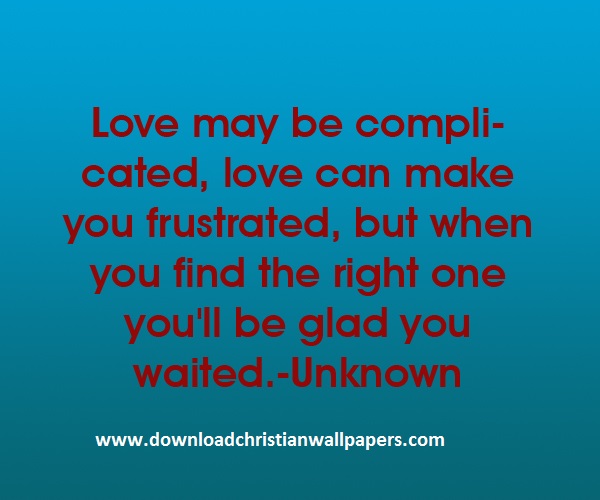 Love may be complicated