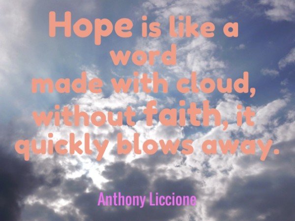 Without faith, it quickly blows away!